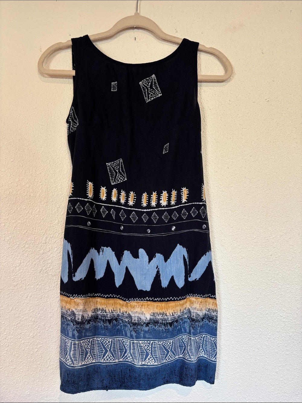 90s‎ AOP tie-back dress